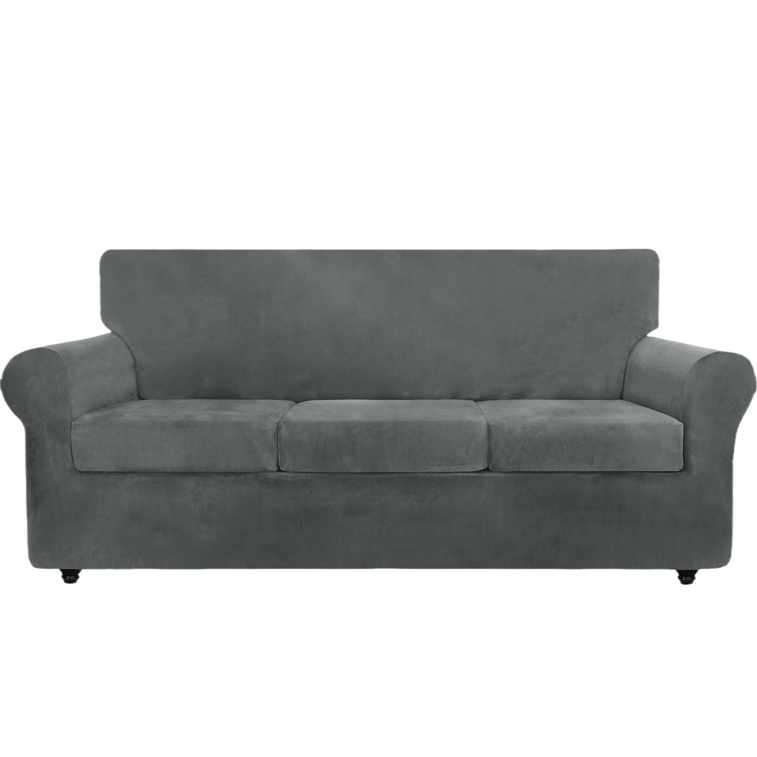 Velvet sofa cover thickened elastic full cover one two three sofa cover full split sofa cushion cover_voghion.com