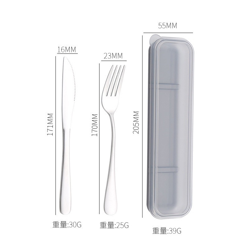 Cuchillo y tenedor de cubierta de acero inoxidable transfronterizo cuchillo y tenedor de tres piezas hotel cuchillo y tenedor de filete de comida occidental conjunto portátil regalos