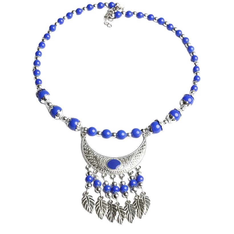 Wholesale ethnic style collar necklace ethnic style headdress hair accessories forehead accessories Miao silver necklace necklace for children and adults