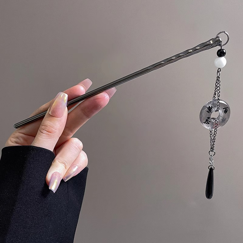 Nuevo estilo chino de alta sensibilidad pinzas de cabello estilo antiguo Liusu Bu Shake ropa antigua de ropa de estilo chino pinzas de cabello bandeja de cabello pinzas de cabello de madera pinzas de cabello