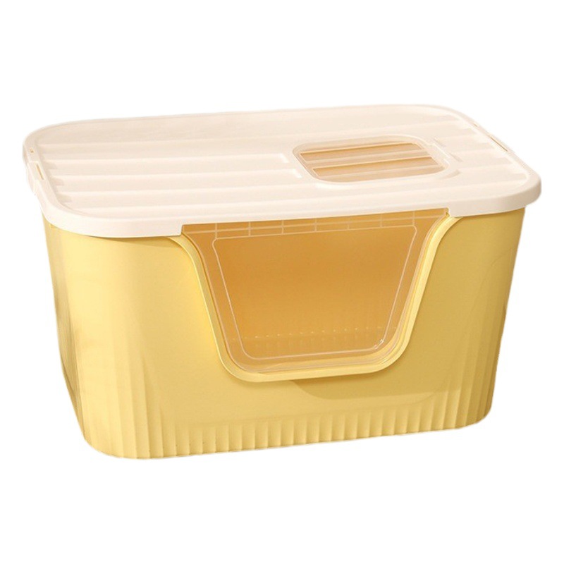 Caja de arena para gatos gigante cerrada de gran tamaño extra grande a prueba de salpicaduras inodoro completamente abierto integrado Maine enorme orinal suministros