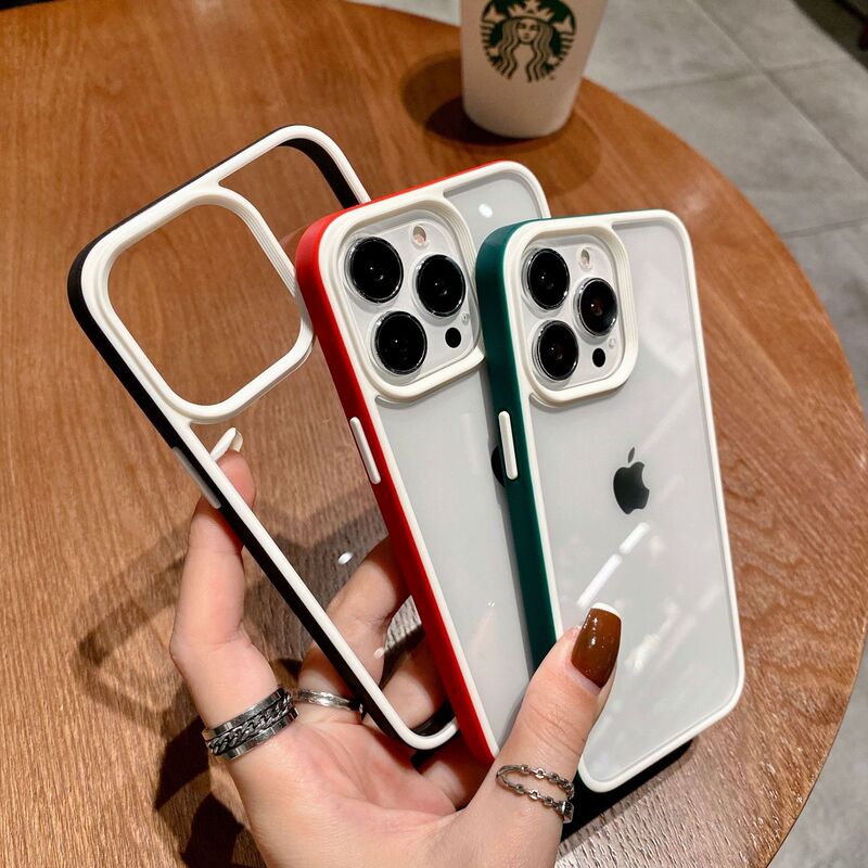 For iPhone13Promax excellent shield two-color mobile phone case Apple 12 transparent acrylic protective case 11 shell For iPhone13Promax excellent shield two-color mobile phone case Apple 12 transparent acrylic protective case 11 shell