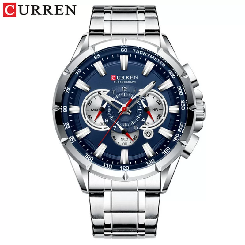 Curren Karray 8363 Мужские бизнес-сталь браслеты кварцевые календарь Шестой точка пакет многофункциональные ночи Мужские часы