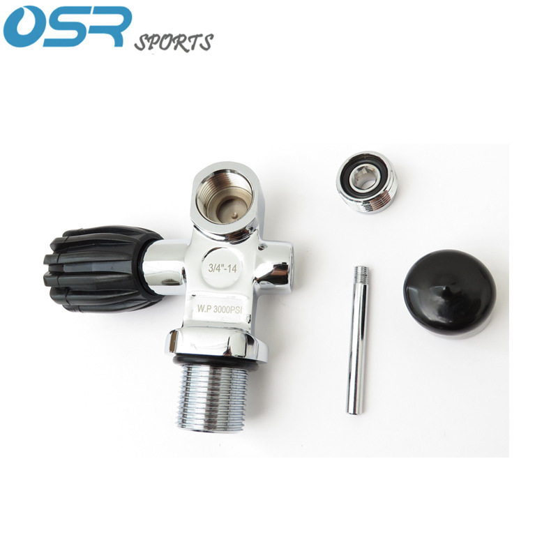 Buceo 3/4-14NPS 3000PSI 250bar válvula de cilindro tipo K válvula de cilindro Din York de doble uso