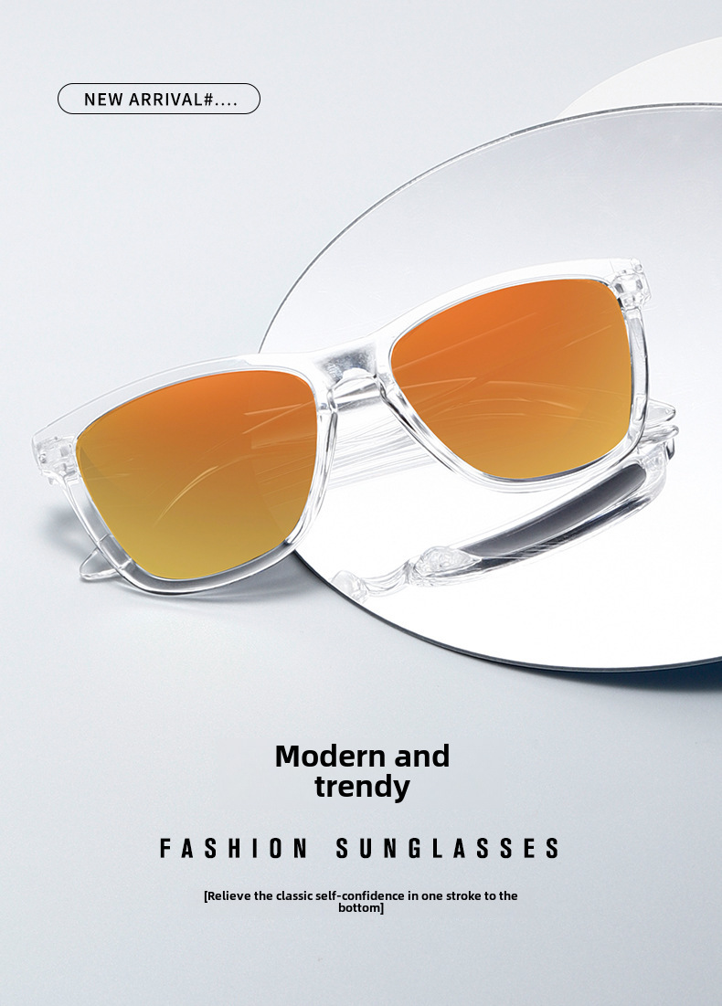 Lunettes de soleil classiques personnalisées à la mode de style coréen, lunettes de soleil concaves résistantes aux UV et au soleil, lunettes unies pour femmes_voghion.com