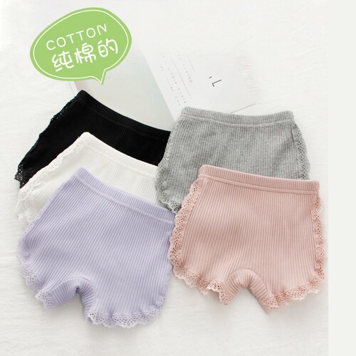 Girls' Safety Pants 2-in-1 Big Kid Insurance Pants for Girls Summer Double Layer Breathable Ruffled Shorts Anti-Slip Shorts