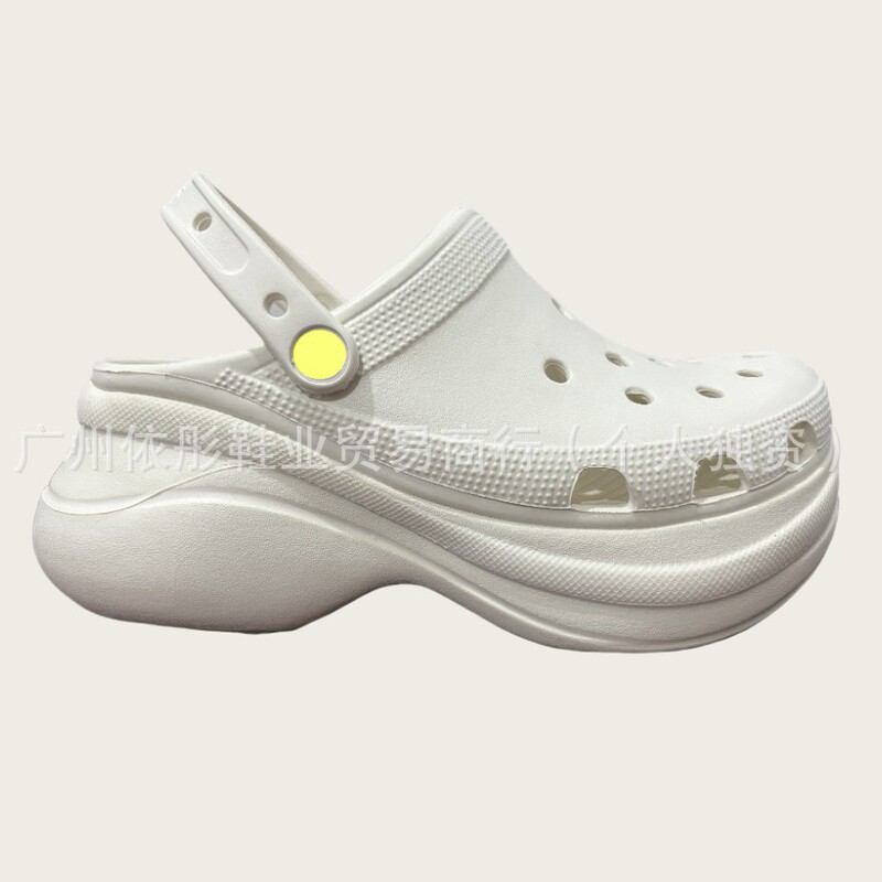 Cross Thick-Soled Clog Shoes for Women, Whale Classic Height-Increasing Non-Slip Closed-Toe Sandals, High-Heeled Beach Shoes, Slippers Wholesale