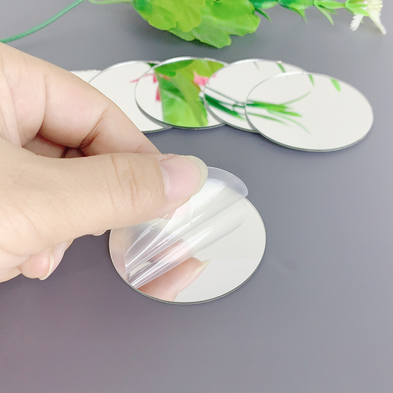 迷你圆形随身便携小镜子亚克力塑料镜子玩具镜片安全不碎镜批发