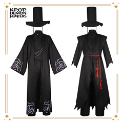 沙加男孩猎魔男团cosplay舞台服装cos秦宇贝比神秘艾比黑色表演服