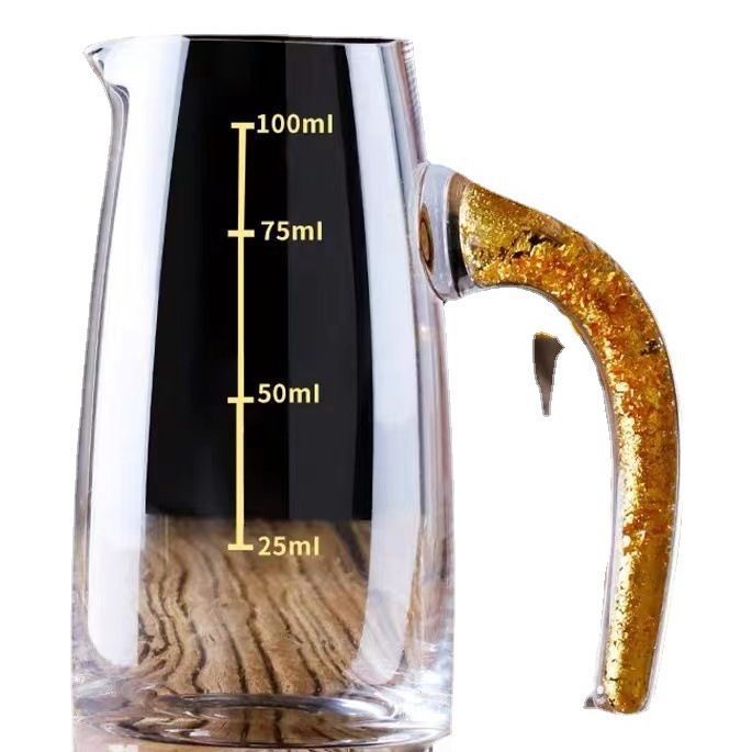 Juego de caja de regalo de copa de vino de hoja de oro de alta gama, dispensador de vino de hoja de oro para el hogar de alta gama, adornos de vino de cristal de alta gama al por mayor