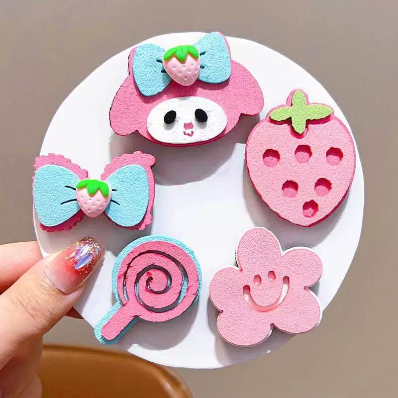 Los niños coreanos publican pegatinas mágicas de color caramelo de dibujos animados lindo y simple acabado de cabello roto artefacto Velcro de frutas