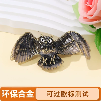 New European and American Yaxa sancaqları - ancient-gold-dripping-oil-owl-size-6315cm-weight-15g