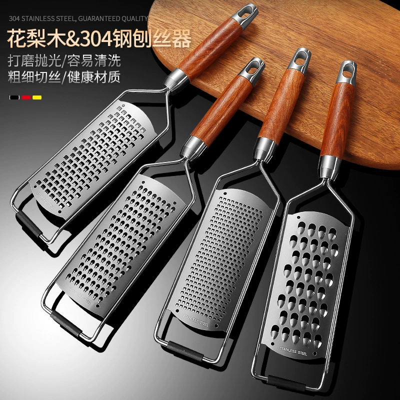 Daoqi 304 терка из нержавеющей стали Бытовая Кухня многофункциональная шелковая салфетка Huali с деревянной ручкой резак для фруктов и овощей