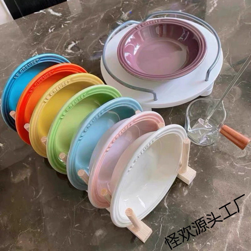 France's cool 15cm rainbow gradient tableware predecessors pet plate ceramic plate resistance high -temperature high -grade high -end dish