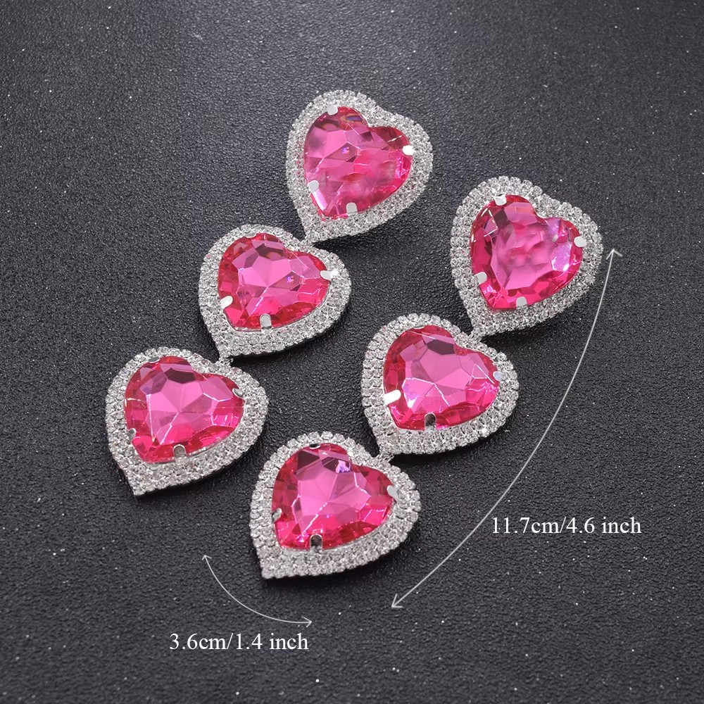 orecchini di vendita calda, orecchini pendenti a cuore splendente, accessori di temperamento, vendite dirette dalla fabbrica, orecchini di diamanti alla moda e semplici_voghion.com