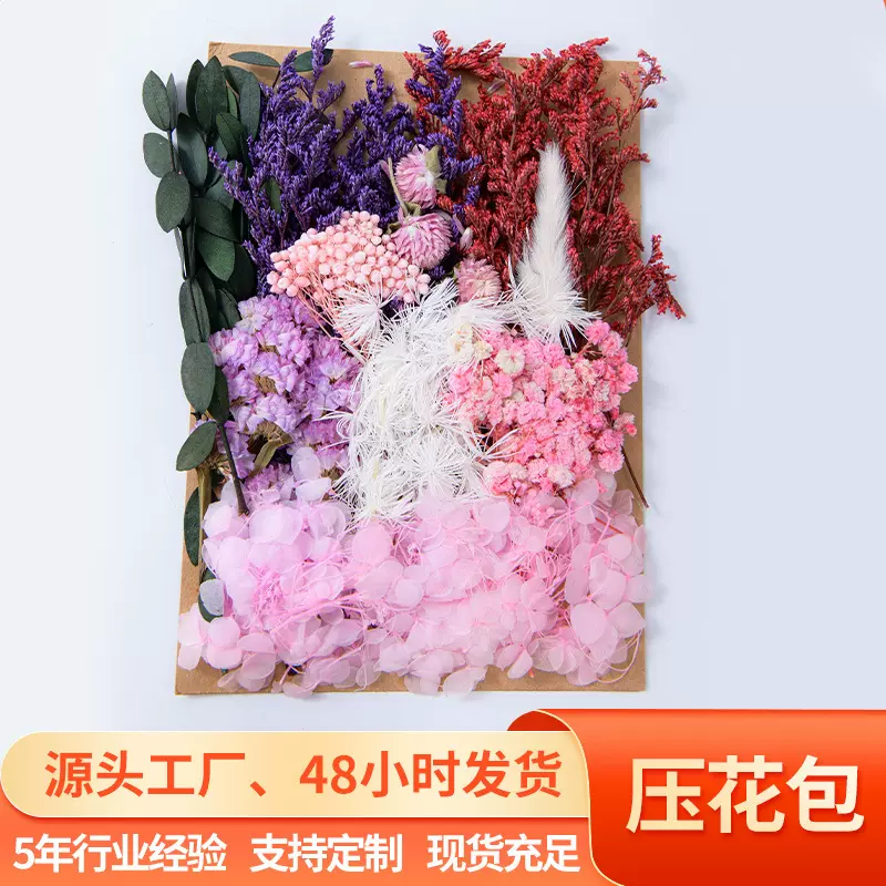 云南厂家永生干花混装DIY压花材料包相框明信片书签花墙装饰批发