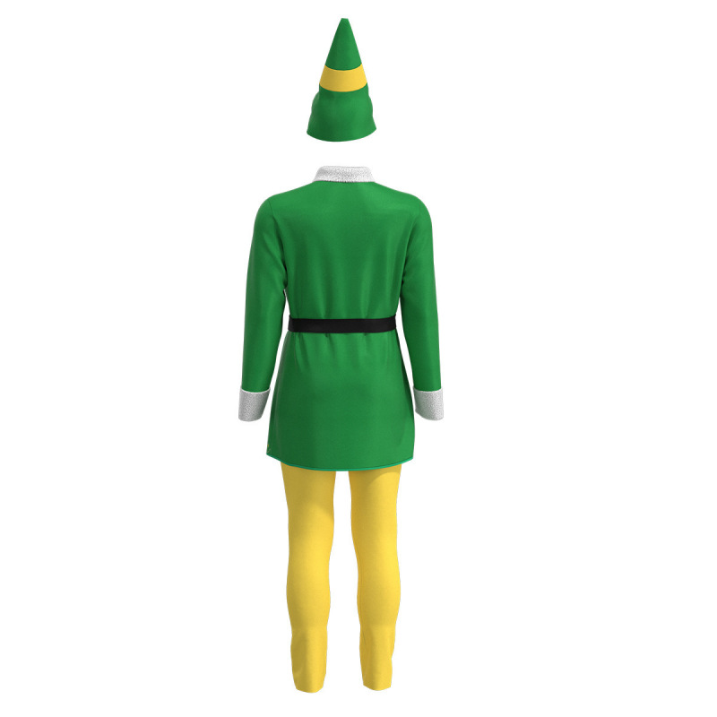 親子男女クリスマスコスチューム ハロウィン 大人用クリスマスエルフ グリーンコスプレ サンタクロース親子コスチューム|undefined