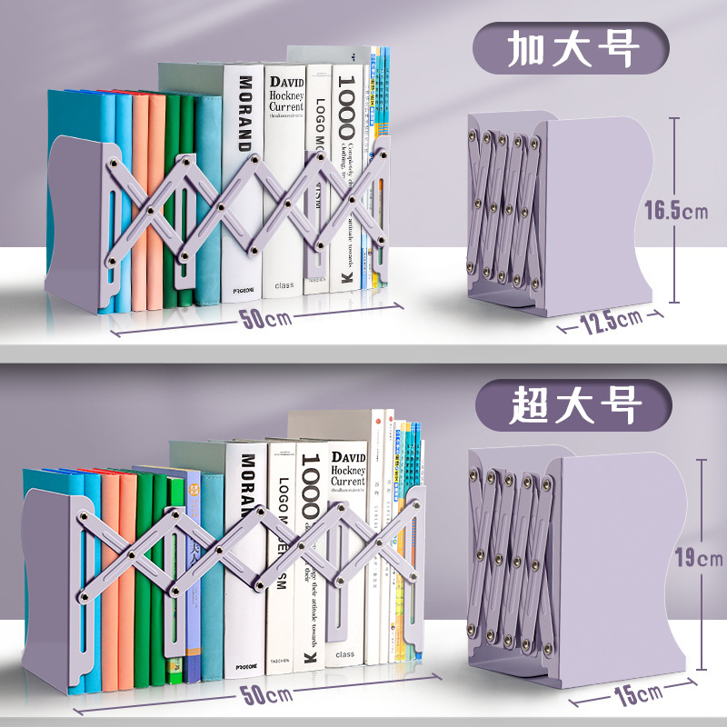 Estante de libro retráctil integrado de escritorio de almacenamiento de libros de soporte de libro de deflector para estudiantes de secundaria con bolígrafo de fijación plegable