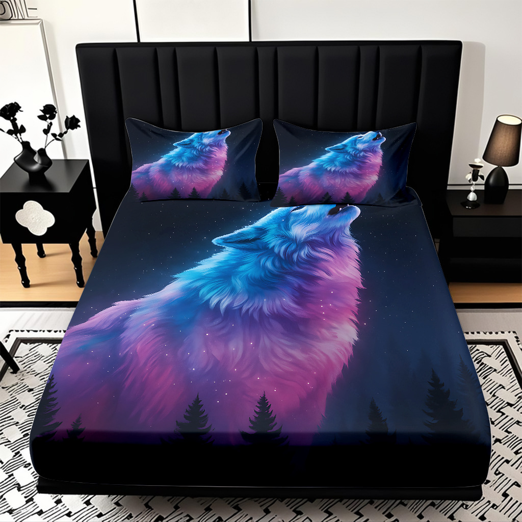 TEMU / JIT impresión digital 3D transfronteriza serie de wolf molido cama de cama de cama de cama para diseñar