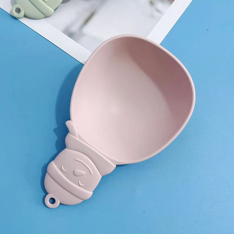 Nuevo tipo de comida para perros cucharas de comida para gatos muñecos de nieve cucharas de comida para perros cucharas de impresión de dibujos animados cucharas de alimentos de plástico cucharas de grano para mascotas