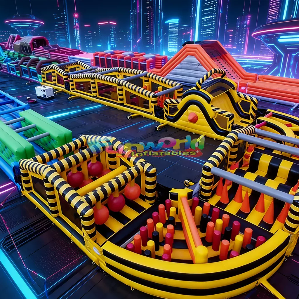 充气城堡室外大型陆地闯关儿童障碍迷宫冲关设备工厂定制充气跳床
