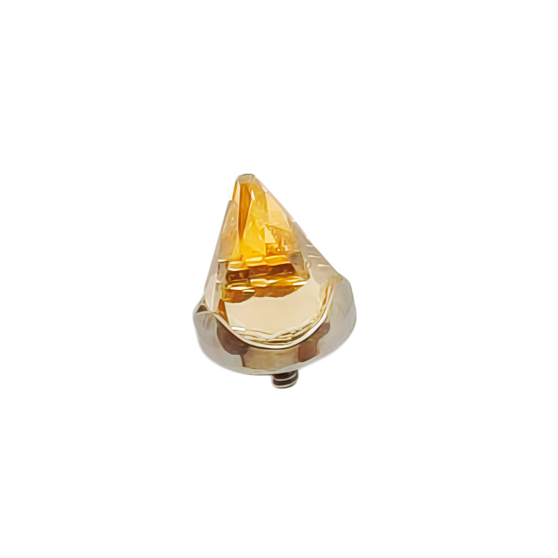 G23 Titanium F136 Ultra-Shiny Claw-Set Zircon Pointed Cone Earrings Internal Thread Lip Studs Cartilage Studs detail image 10