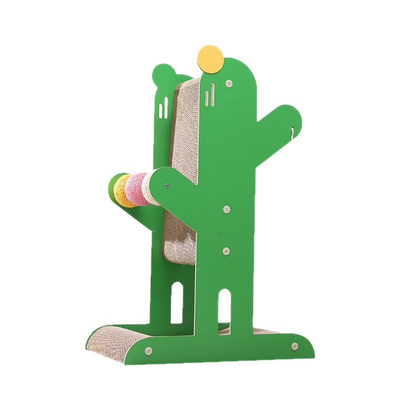 Cactus gato agarrar placa vertical afilador de garras papel corrugado resistente al desgaste no se puede arrancar el núcleo interno juguete intercambiable