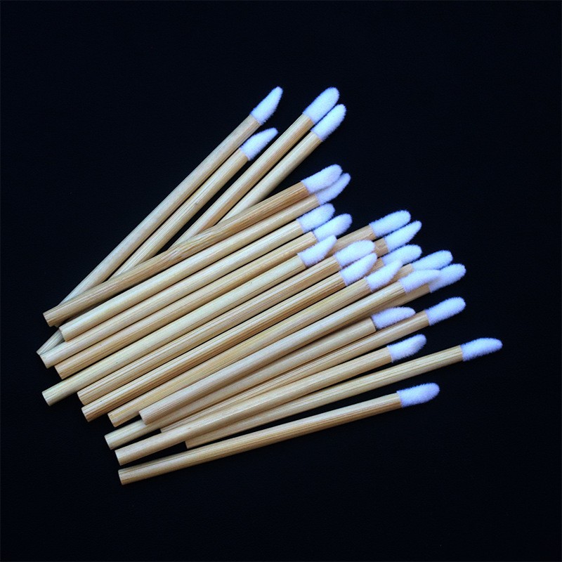 Wholesale bamboo rod eyelashes and lip brush grafting tool lip gloss…