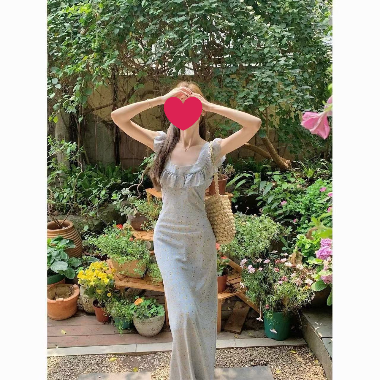 Retro summer fitted dress