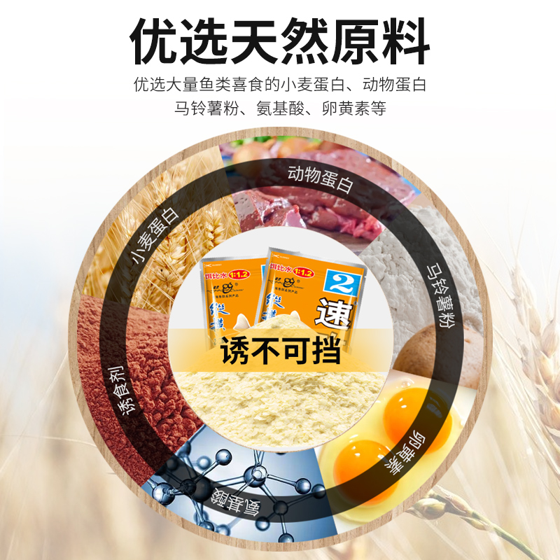 Laobait · Ghost Fish Bait Fast Attack No. 2 Longitudinal Jianghu Gold Edition Fast Attack No. 2 Edición de olor de carpa cruzada con gran proporción de fragancia de leche