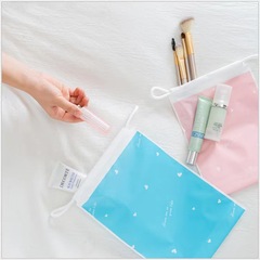 塑料乳白磨砂抽繩束口袋襪子服裝包裝袋防水拉繩袋旅行收納袋批發