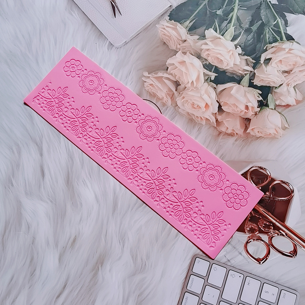 encaje 382 - 258 molde de silicona pastel de encaje molde de relieve herramientas de decoración de pastel de chocolate esterilla de relieve