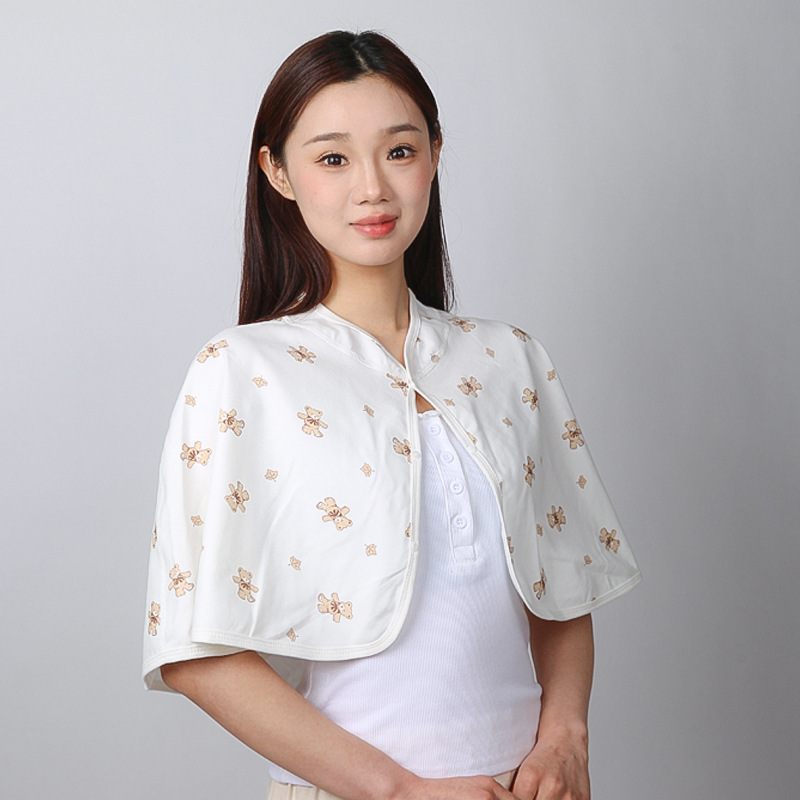 【かわいい淘】夏の産婦月子ストール単層純綿薄手防風マント肩保温座月子|undefined