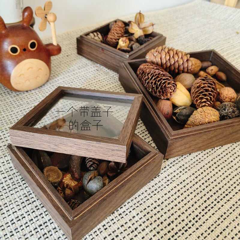 Seed Jewelry Candy Box g Walnut Color Wooden Storage Box Butterfly Wings Collection Collection Stereo Picture Frame Photo Frame