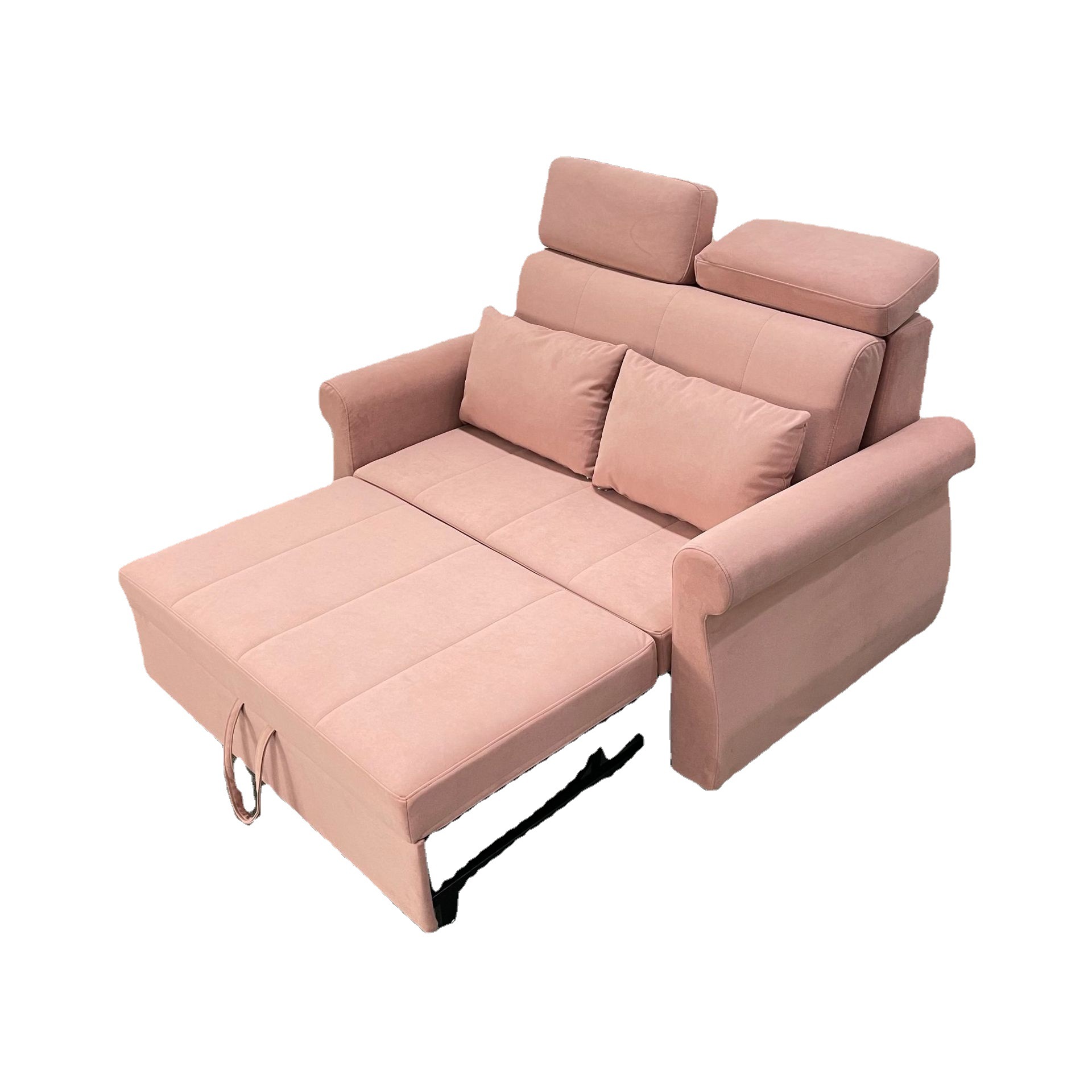 Sofá cama de doble propósito plegable de tipo pequeño sala de estar moderna y simple tecnología sin lavado para peinar tela de lana