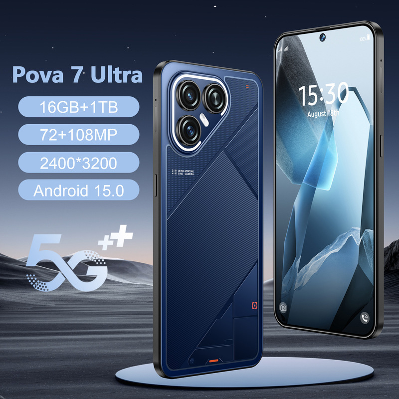 Pova 7 Ultra Cross-Border New Model 7.3inch Incell Screen 3+16g Android Smart 4g Full Network Foreign Trade Phone
