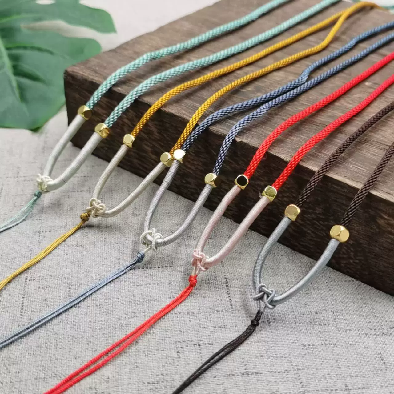 手工编织玉线可调节素雅同心结款吊坠挂绳翡翠玛瑙挂脖玉绳批发