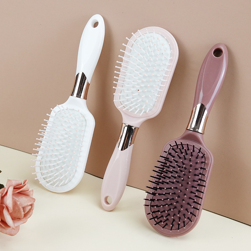 Peine para uso doméstico, peine de masaje capilar con cojín de aire, peine para alisar y peinar el cabello, peine rizador de plástico con nervaduras al por mayor