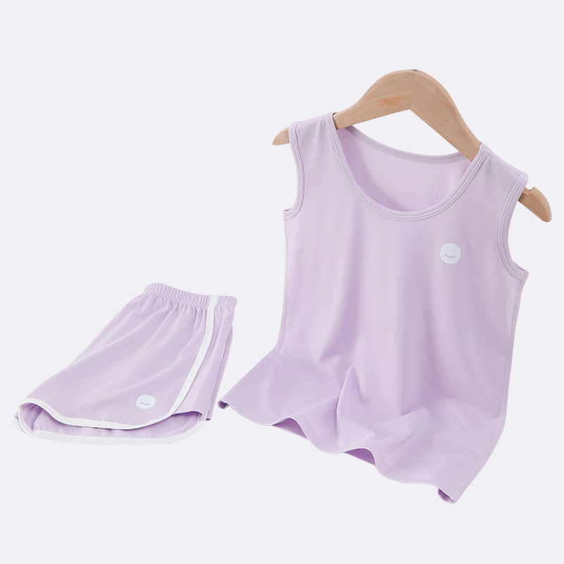 Children's vest, summer set, thin sports suit for men and women, T-shirt sleevless, shorts 5