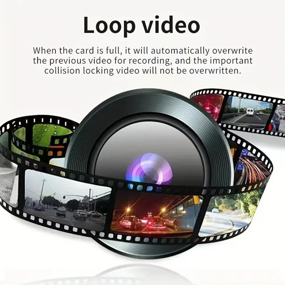 3inch Amazon Cross-Border Quad-Channel Dash Cam 4K Front and Rear DVR WDR Night Vision Car HD Video Recorder WIFI