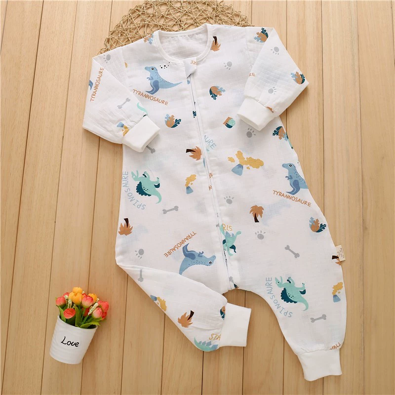 AiShiMiao Antibacterial Summer Cartoon Cotton Gauze Thin Baby Sleeping Bag