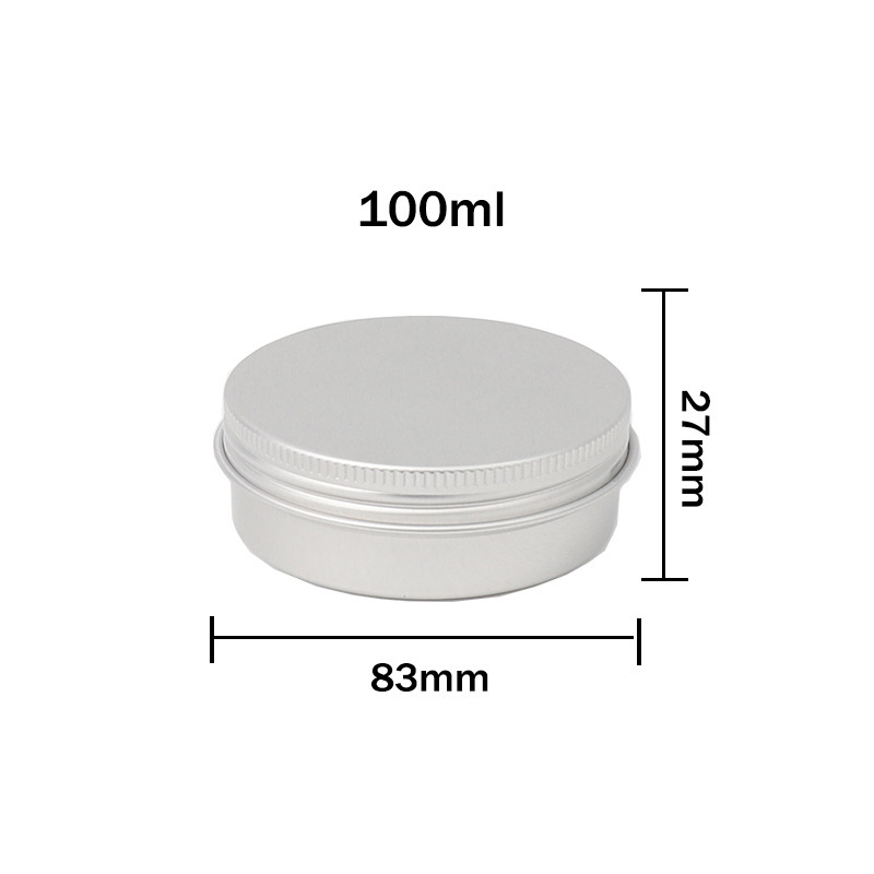 Caja de aluminio roscada de 30g, caja de aluminio sellada, empaque de crema cosmética, frasco de aluminio pequeño, frasco vacío pequeño, frasco