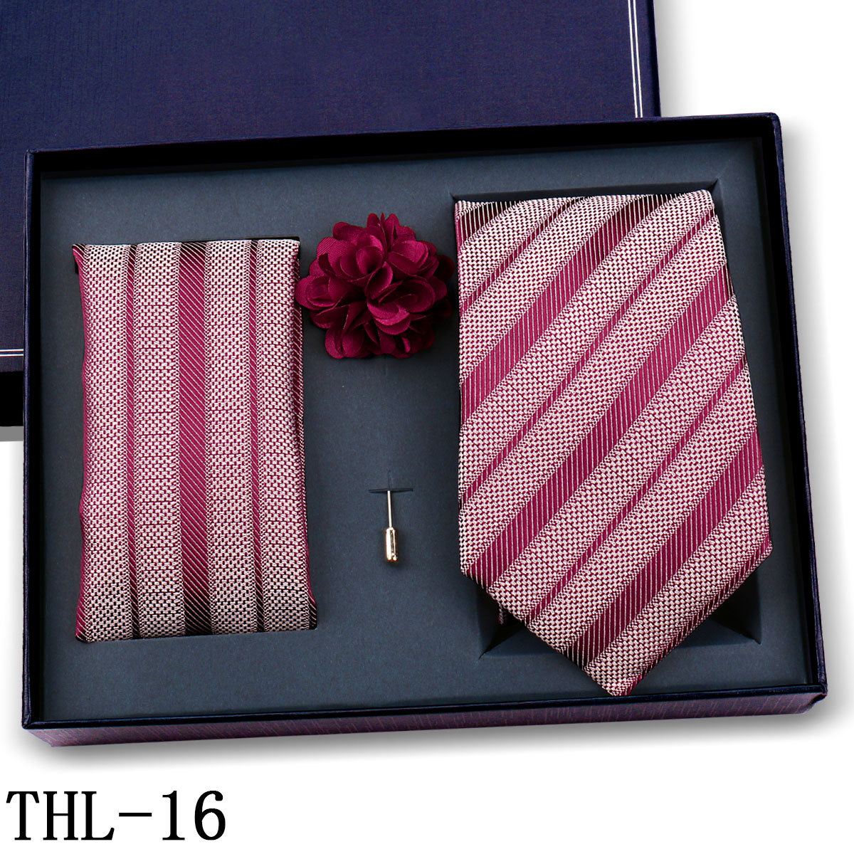 Juego de Corbata y Pañuelo para Hombre Poliéster para Bodas y Eventos de Negocios image 22
