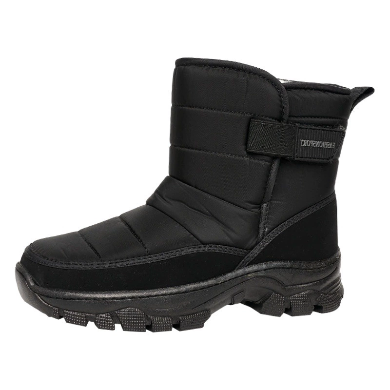 Внешняя торговля, Новые мужские зимние сапоги, теплая зимняя хлопковая обувь на флисовой подкладке, женские утепленные уличные трансграничные корейские хлопковые сапоги для пар