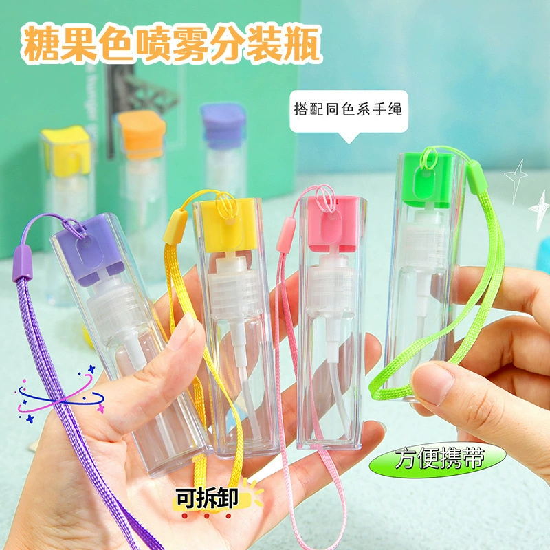 Простой конфеты цвет спрей бутылка 10ml портативный прижимной баллончик бутылка разлив наружный лосьон небольшой распылитель оптом