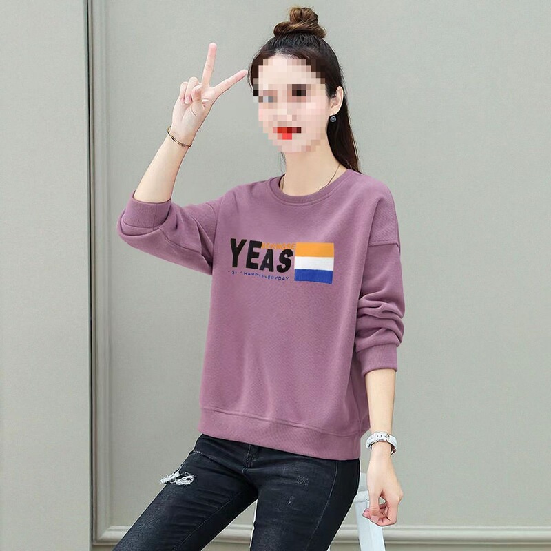 Women's Sweatshirt for Spring and Autumn, Long-Sleeve Jacket, 2025 New Style, Plus-Size Casual Versatile Women's Clothing, Cotton Blend, Loose Fit, Crew Neck Top Women's Sweatshirt for Spring and Autumn, Long-Sleeve Jacket, 2025 New Style, Plus-Size Casual Versatile Women's Clothing, Cotton Blend, Loose Fit, Crew Neck Top