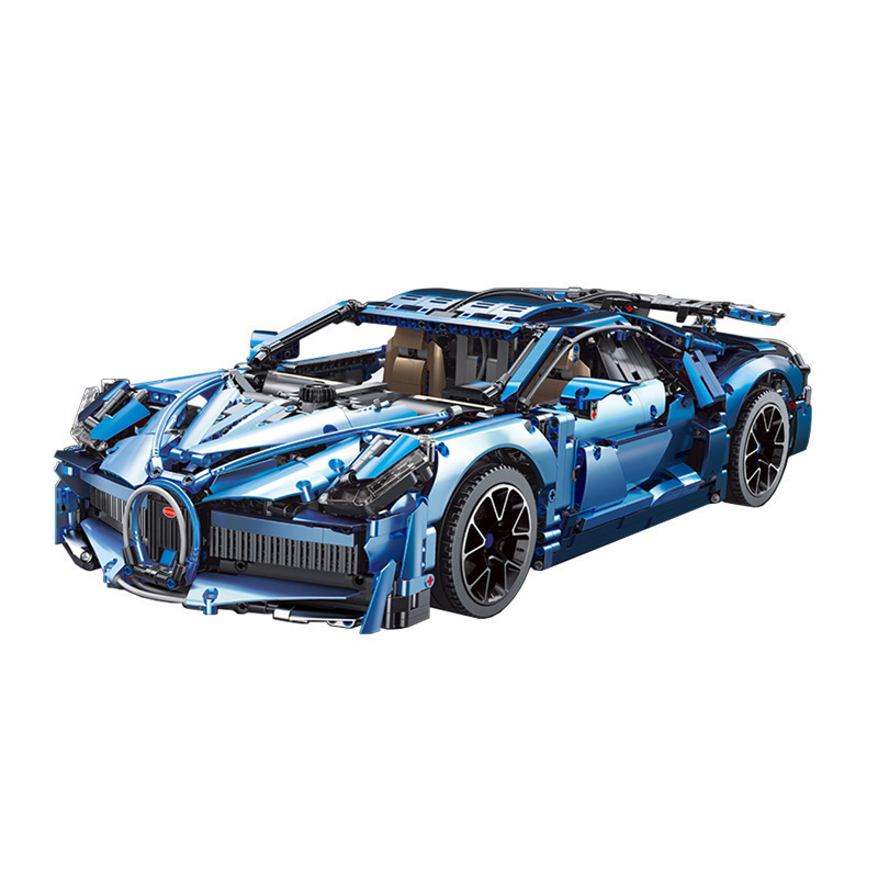 Taigole T5004 ブルー T5004A パープル電気メッキブガッティヴェイロンスポーツカービルディングブロック組立モデルパズル|undefined
