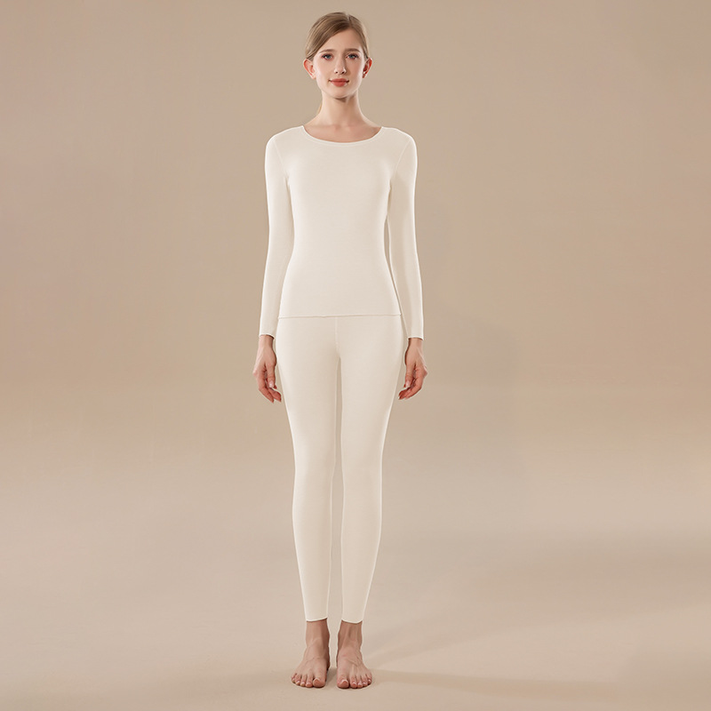 メンズ秋冬用デロン抗ピリング保温下着セット、カシミヤ抗菌加厚裏起毛秋服・秋ズボン