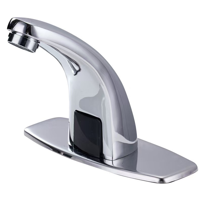 Grifo de inducción automático directo de fábrica, agua fría y caliente, grifo de lavabo de mano con inducción infrarroja inteligente