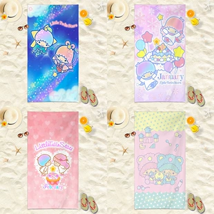 Пляжное полотенце Sanrio с Twin Stars микрофибра